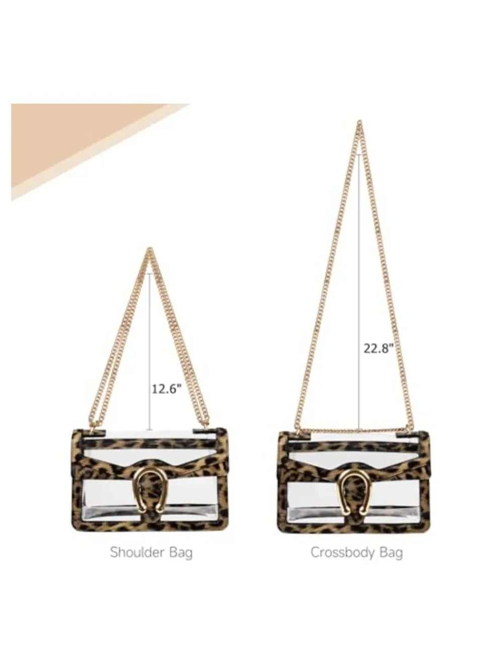 Clear Crossbody Bag Stadium Approved PVC Vegan Leather